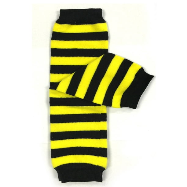Yellow /& Black Stripes Baby Leg Warmer//Leggings KWC